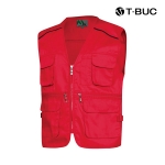티뷰크(T&middot;BUC) 작업복 어깨 배색 파이핑 TC 브이넥 조끼 MK-171 - 180