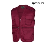 티뷰크(T&middot;BUC) 작업복 어깨 배색 파이핑 TC 브이넥 조끼 MK-171 - 180