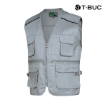 티뷰크(T&middot;BUC) 작업복 어깨 배색 파이핑 TC 브이넥 조끼 MK-171 - 180