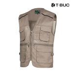 티뷰크(T&middot;BUC) 어깨 배색 파이핑 TC 브이넥 망사 조끼 MK-181~190