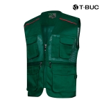 티뷰크(T&middot;BUC) 어깨 배색 파이핑 TC 브이넥 망사 조끼 MK-181~190