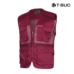 티뷰크(T&middot;BUC) 어깨 배색 파이핑 TC 브이넥 망사 조끼 MK-181~190