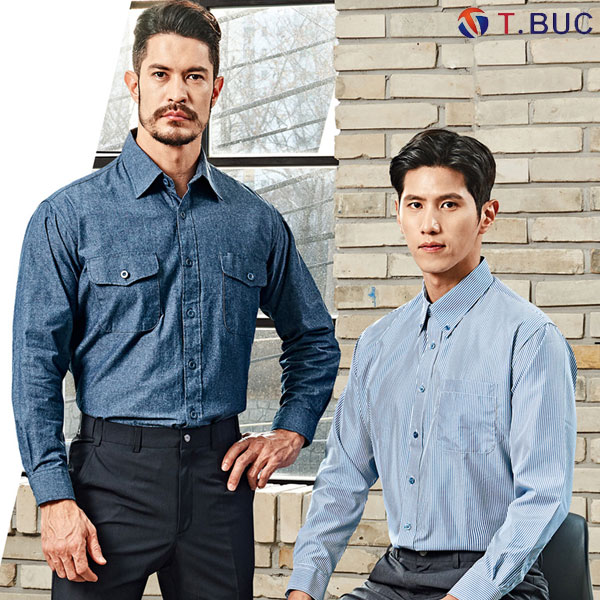 티뷰크 작업복 긴팔 워크셔츠 회사 작업남방 제작 TB-19-11~12