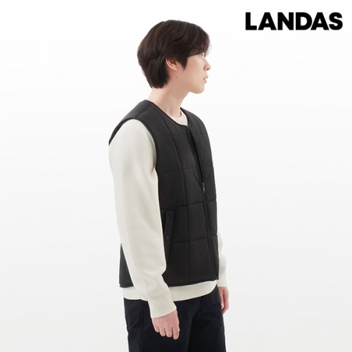 랜더스(LANDAS) 라운드넥 퀄팅 베스트 패딩 조끼 (남녀공용) LD-91W