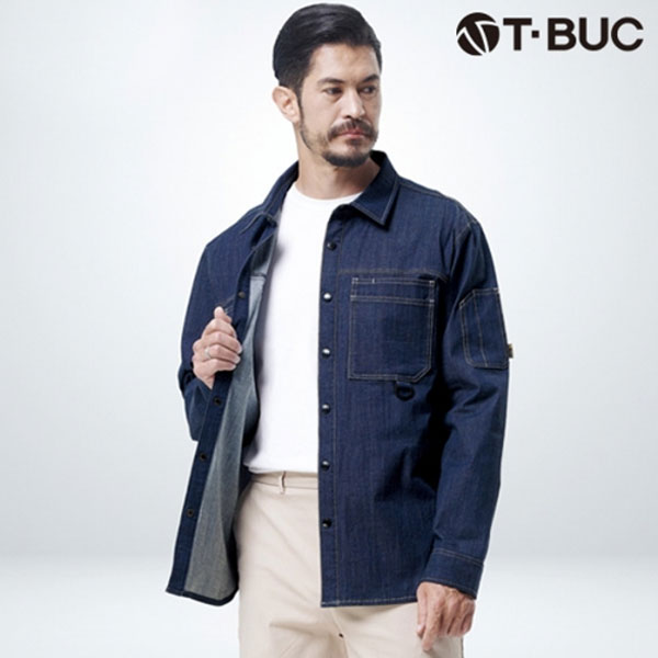 티뷰크(T&middot;BUC) 데님 스판 셔츠 TB-19-16 근무복, 유니폼, 주문제작
