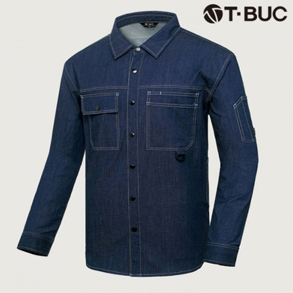 티뷰크(T&middot;BUC) 데님 스판 셔츠 TB-19-16 근무복, 유니폼, 주문제작
