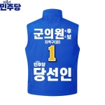 2026 지방선거 더불어민주당 선거복 선거 조끼 파란색4