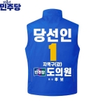 2026 지방선거 더불어민주당 선거복 선거 조끼 파란색4