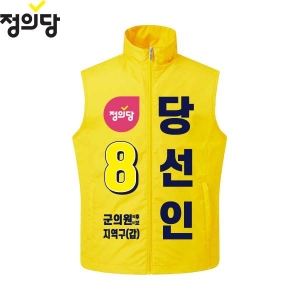 2026 지방선거 정의당 선거복 선거 조끼 노란색4