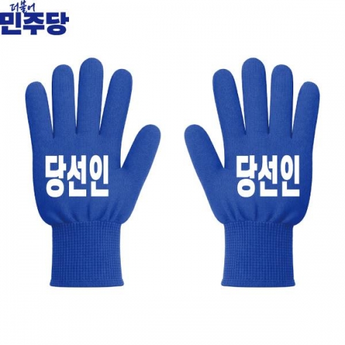 2026 지방선거 더불어민주당 선거 장갑 파란색3