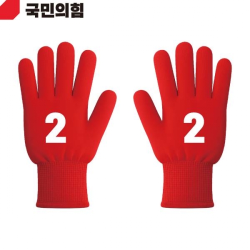 2026 지방선거 국민의힘 선거 장갑 빨간색1