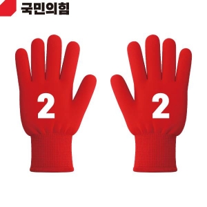 2026 지방선거 국민의힘 선거 장갑 빨간색2
