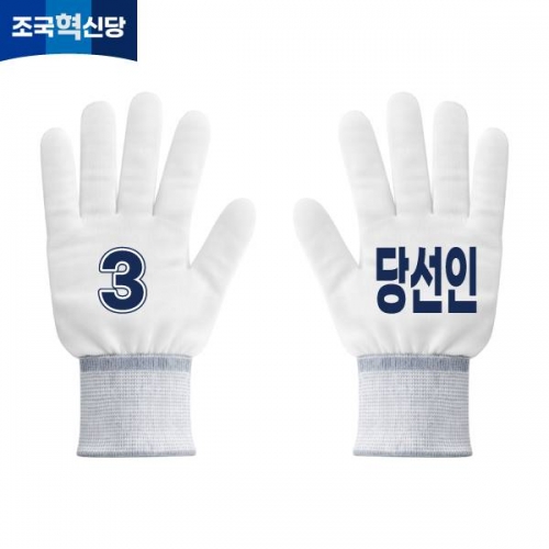 2026 지방선거 조국혁신당 선거 장갑 흰색1