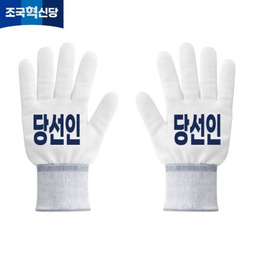 2026 지방선거 조국혁신당 선거 장갑 흰색1