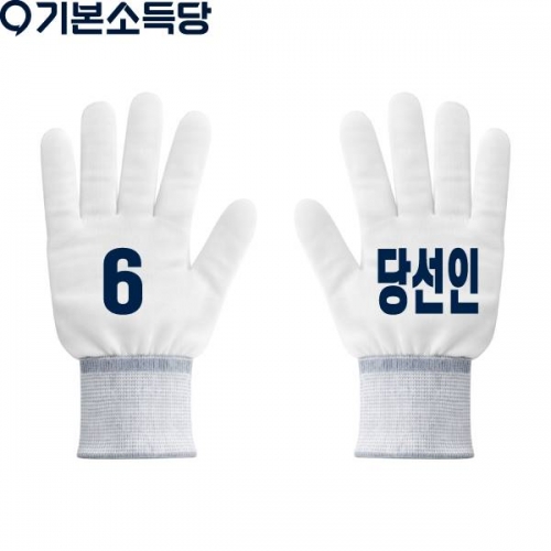 2026 지방선거 기본소득당 선거 장갑3 흰색