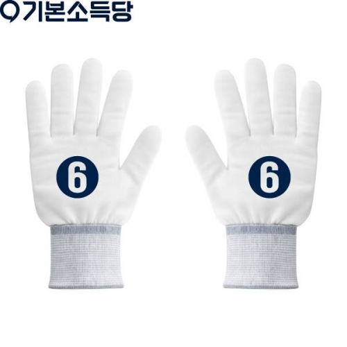 2026 지방선거 기본소득당 선거 장갑3 흰색