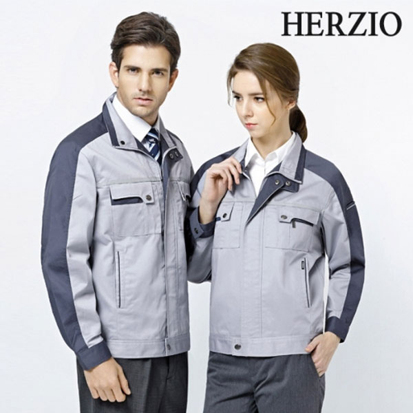 헤르지오 배색 패턴 근무복/작업복 점퍼 HZ-J1606