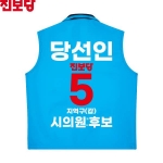 2026 지방선거 진보당 선거복 선거 조끼 소라색2