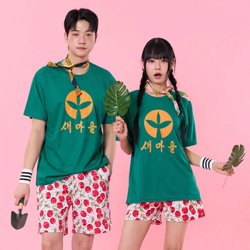 새마을 농촌 화이트 체리 반바지 반티(상의기준)