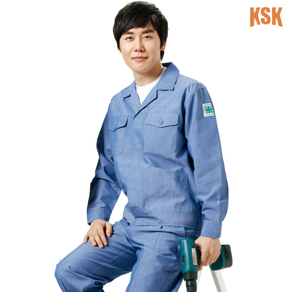 경신코리아 봄 여름 작업복 근무복 상&middot;하 세트 KSK-15(상의기준)
