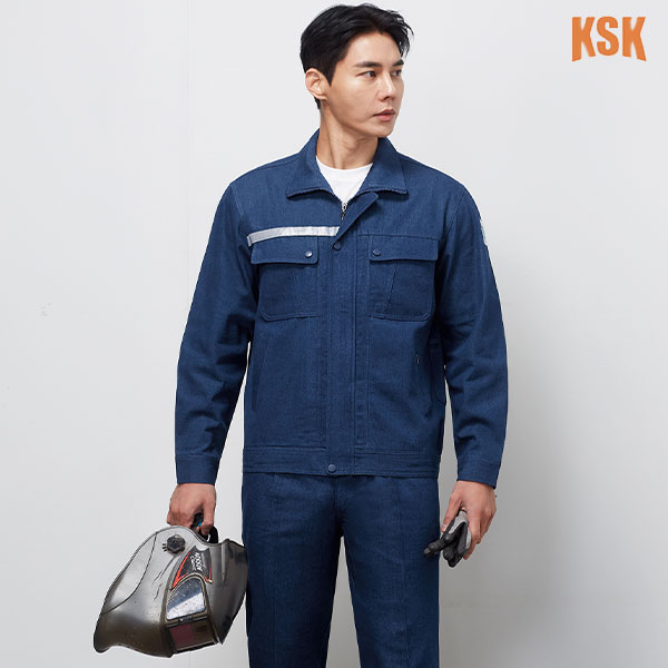 경신코리아 봄 여름 근무복 청지 작업복 상&middot;하 세트 KSK-A-4(상의기준)