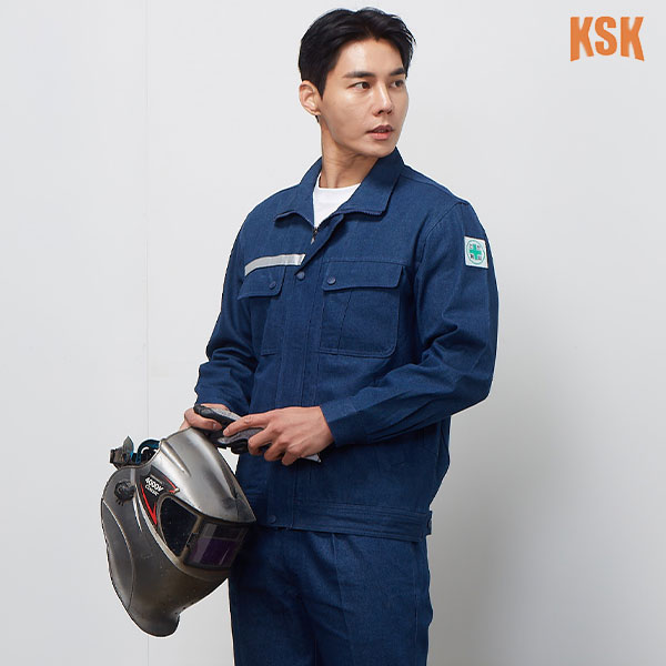 경신코리아 봄 여름 근무복 청지 작업복 상&middot;하 세트 KSK-A-4(상의기준)