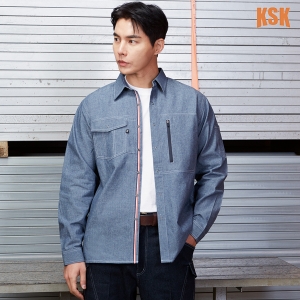 경신코리아 봄 여름 데님헤지 긴팔 셔츠 KSK-2623
