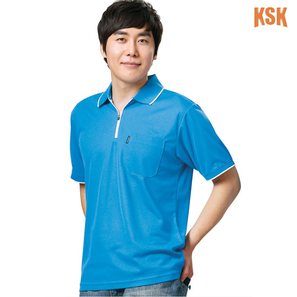 경신코리아 봄 여름 쿨론 반팔 지퍼 티셔츠 KSK-576,577,578