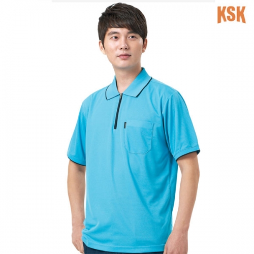 경신코리아 봄 여름 쿨론 반팔 지퍼 티셔츠 KSK-576,577,578