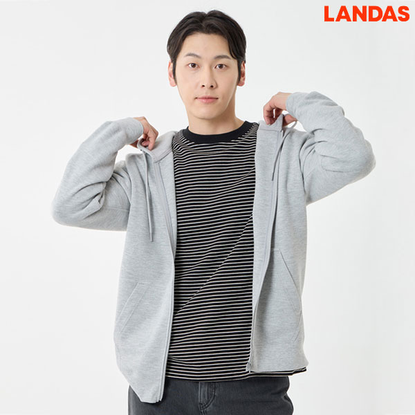 랜더스 단체 후드집업 주문제작 더블 텐션 특양면  HZ52
