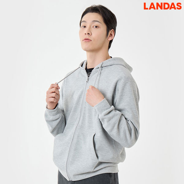 랜더스 단체 후드집업 주문제작 더블 텐션 특양면  HZ52