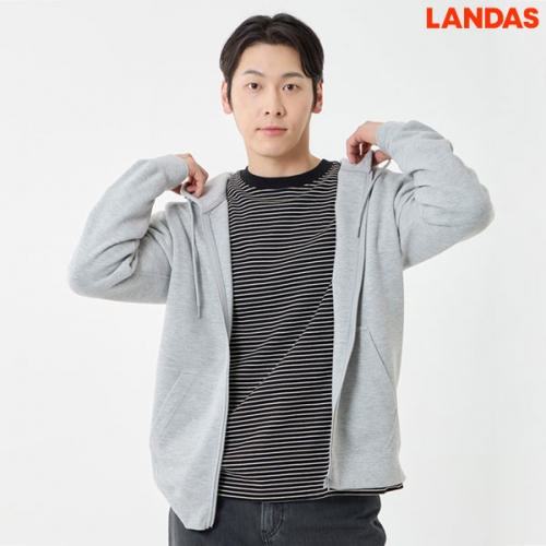 랜더스 단체 후드집업 주문제작 더블 텐션 특양면  HZ52