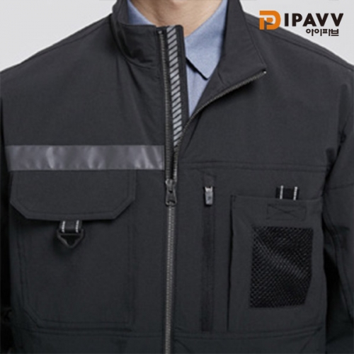 아이파브(IPAVV) 작업복 근무복 상&middot;하세트 SM-JP2602 | 신축성&middot;반사테이프&middot;기능성 작업복