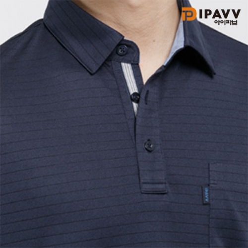 아이파브 TS-2601 도전사 긴팔 카라티 제전 작업복 정전기방지 티셔츠