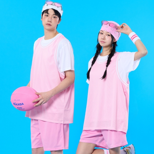 핑크 요꼬1선 농구 나시 유니폼 반티 상의 | 유니폼 반티 체육대회 학교반티