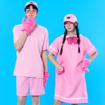 노는게좋아 핑크비버 반티 세트(상의기준) | 캐릭터 유니폼 반티 체육대회 학교반티