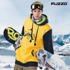 푸조 폴리 본딩 배색 후드티 FZ-818