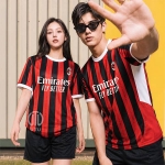 UTU109 AC밀란 홈 선수용 쟈가드 축구복 반팔 상하 세트[4XL 빅사이즈 가능]