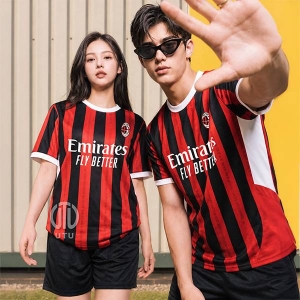 UTU109 AC밀란 홈 선수용 쟈가드 축구복 반팔 상하 세트[4XL 빅사이즈 가능]