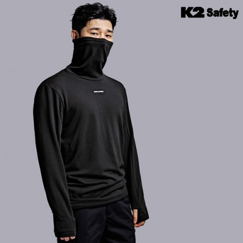 K2 세이프티 경량 기모 하이넥 긴팔 티셔츠 TS-F6202