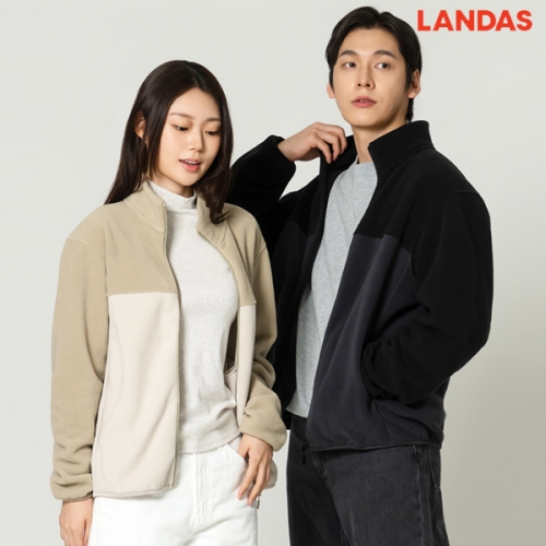 랜더스(LANDAS) 데일리 투톤 플리스 자켓 (남녀공용) JK350W