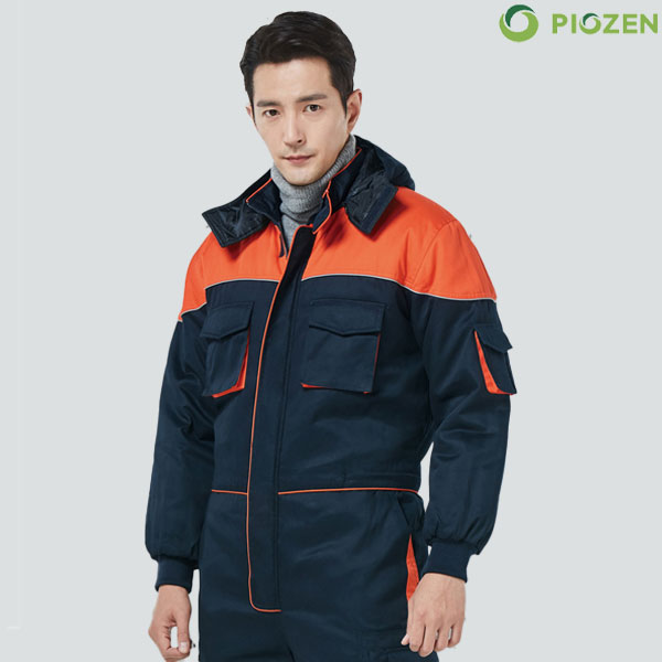 피오젠(PIOZEN) 겨울 배색 일체형 정비복 (스즈끼복) PW-S907