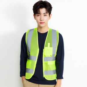 고휘도 야광 반사띠 안전조끼 S-403