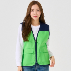 단체복-TC 배색 마트 행사 스태프 봉사활동 봉사단 조끼 SP-211