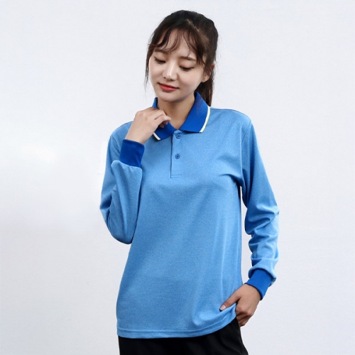 쿨티셔츠 기능성 긴팔 라인 배색 카라티 MJ-7342 - 7344(반팔 가능)