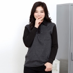 기모티셔츠 겨울 카라티 MT-6001 - 6002
