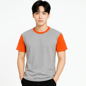 30수 라운드 티셔츠 배색 BJ-1643