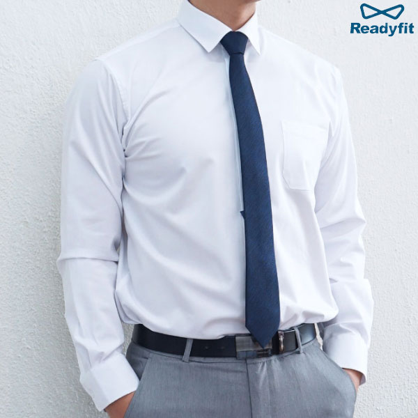 베이직 화이트 레귤러 긴팔 셔츠 회사 유니폼 와이셔츠 단체복 MN001
