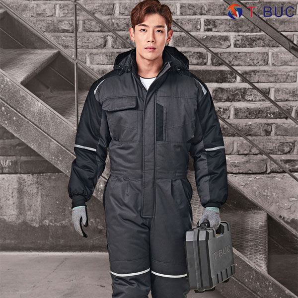 고급 반사띠 겨울 정비복 일체형 작업복 TB-778