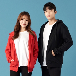 기모 무지 단체후드집업 제작 SH-7719